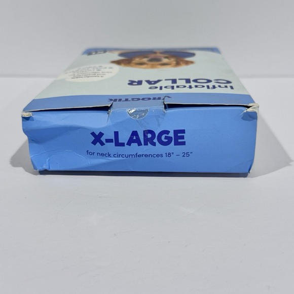 New XL Adjustable Soft Inflatable‎ Collar For Dogs Post Surgery Rashes Or Injury - Picture 3 of 3